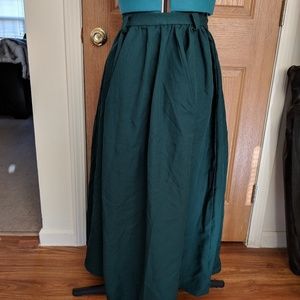 Dark green Renaissance festival skirt